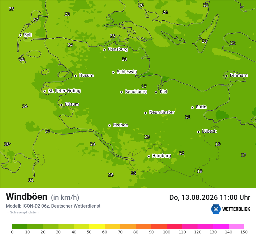Maximale Windböen
