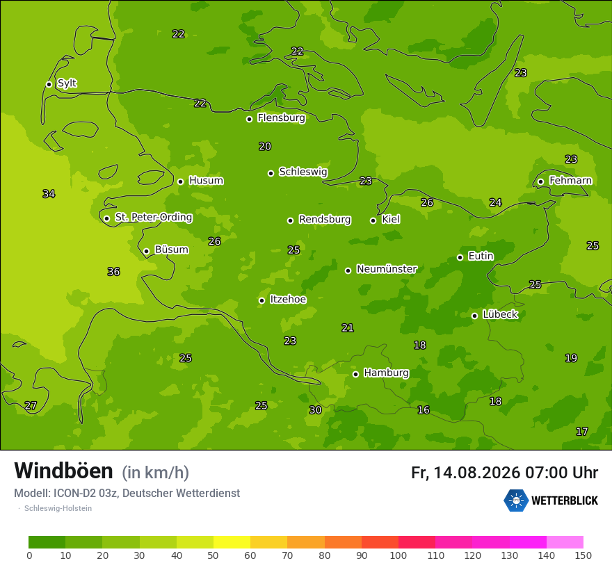 Maximale Windböen