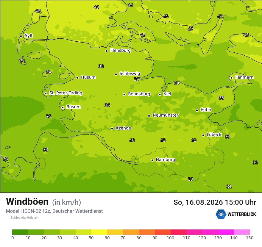 Maximale Windböen