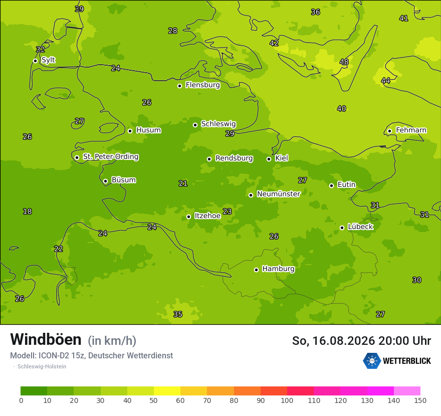 Maximale Windböen