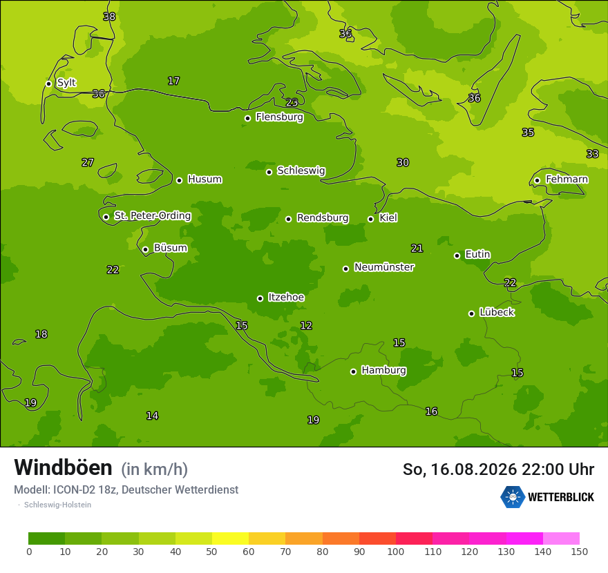 Maximale Windböen