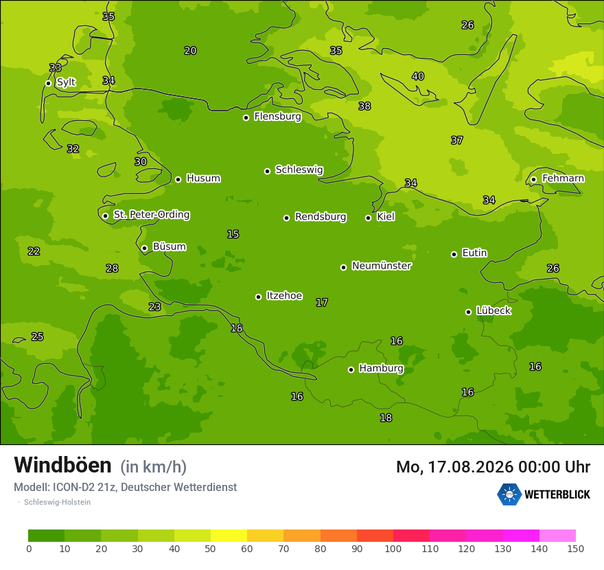 Maximale Windböen