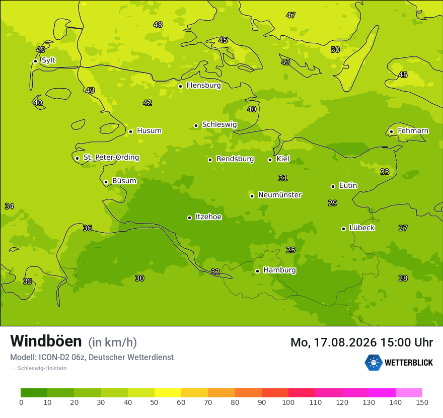 Maximale Windböen