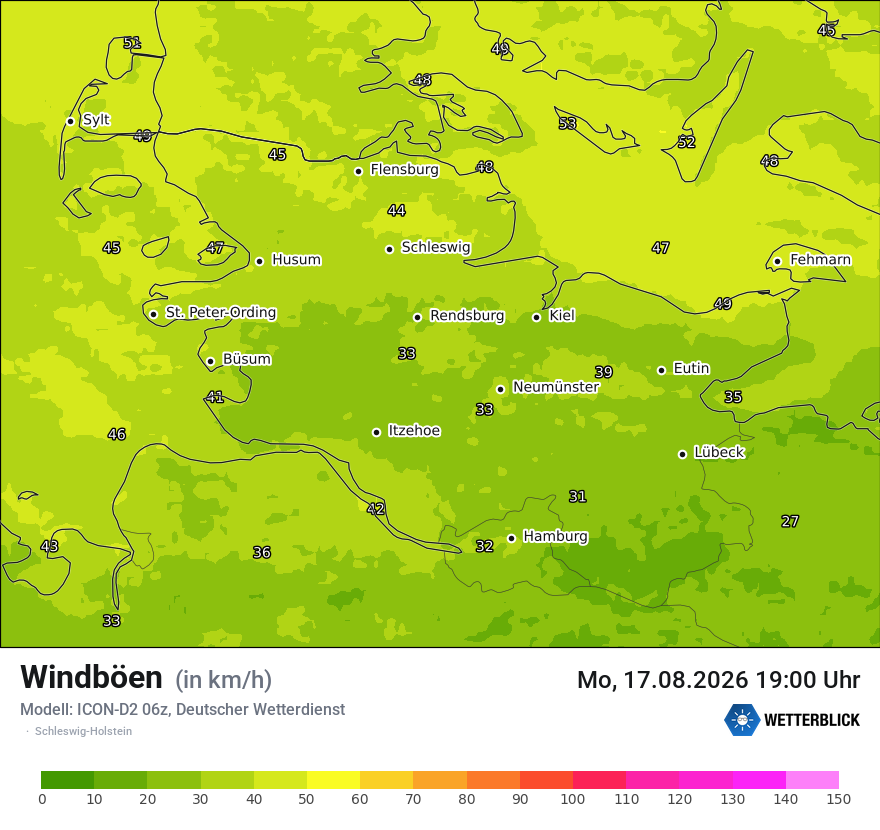 Maximale Windböen