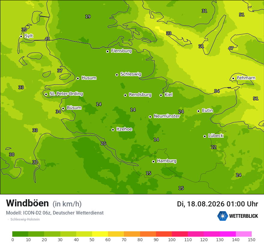 Maximale Windböen