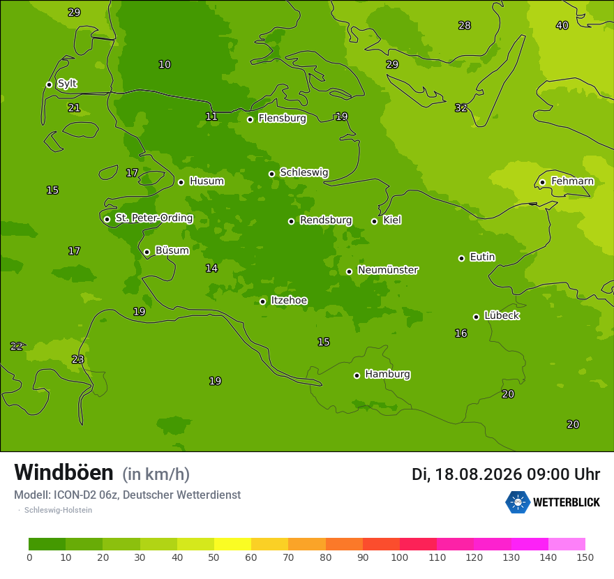 Maximale Windböen
