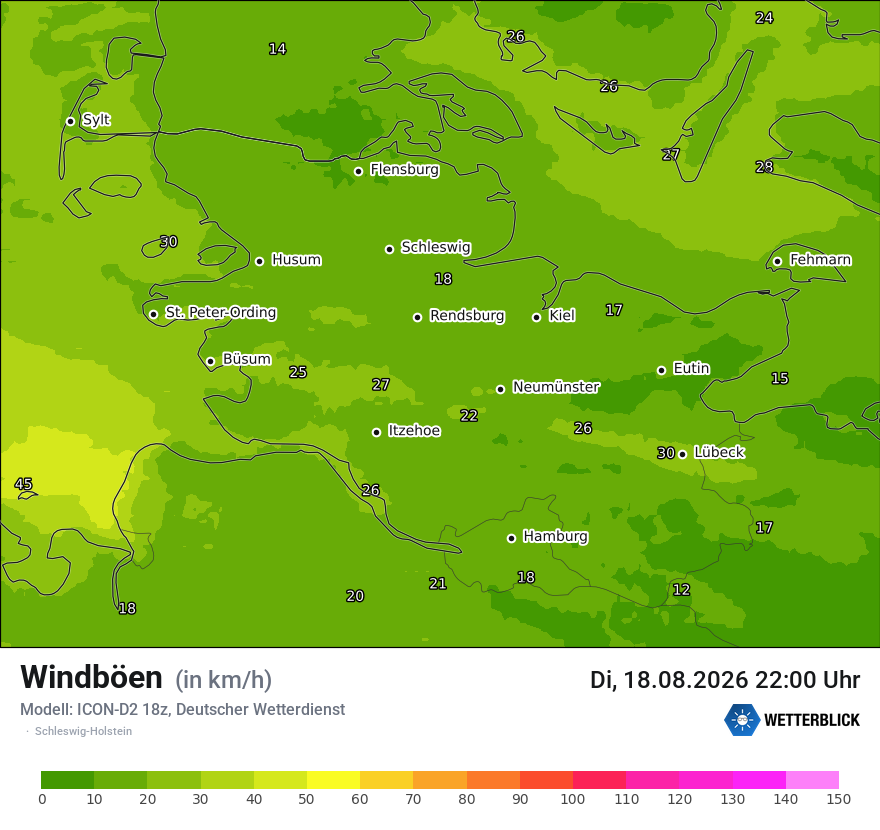 Maximale Windböen
