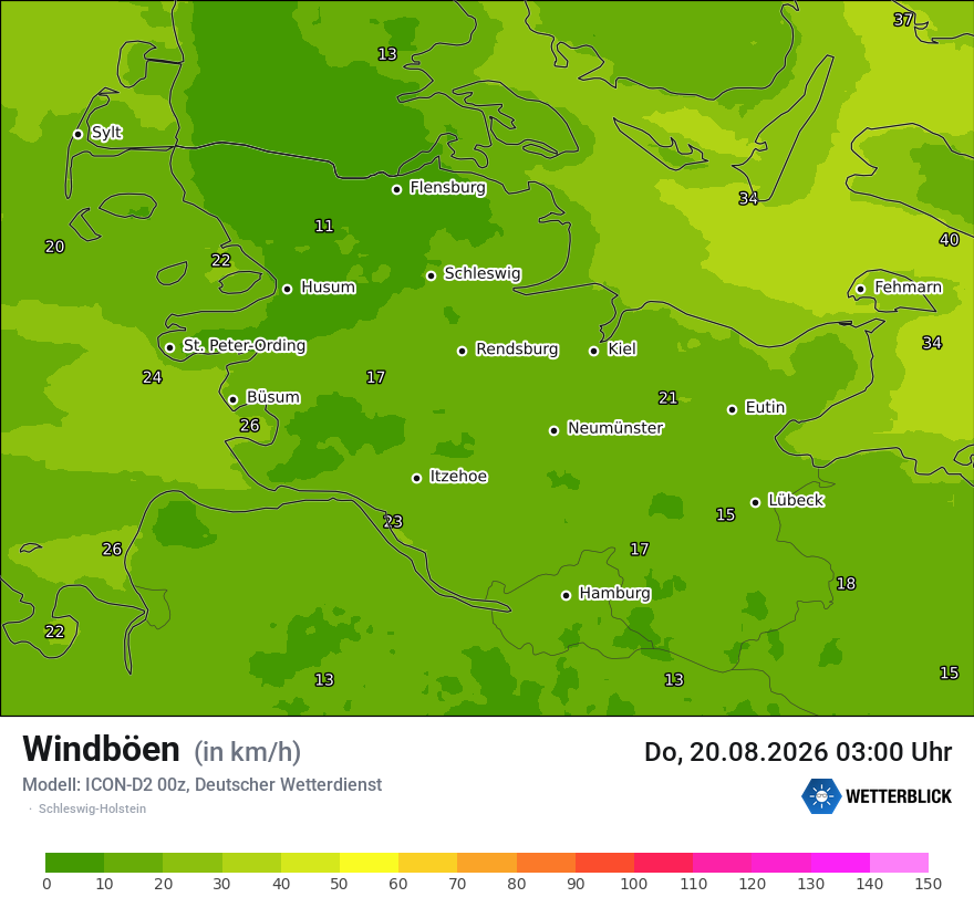 Maximale Windböen