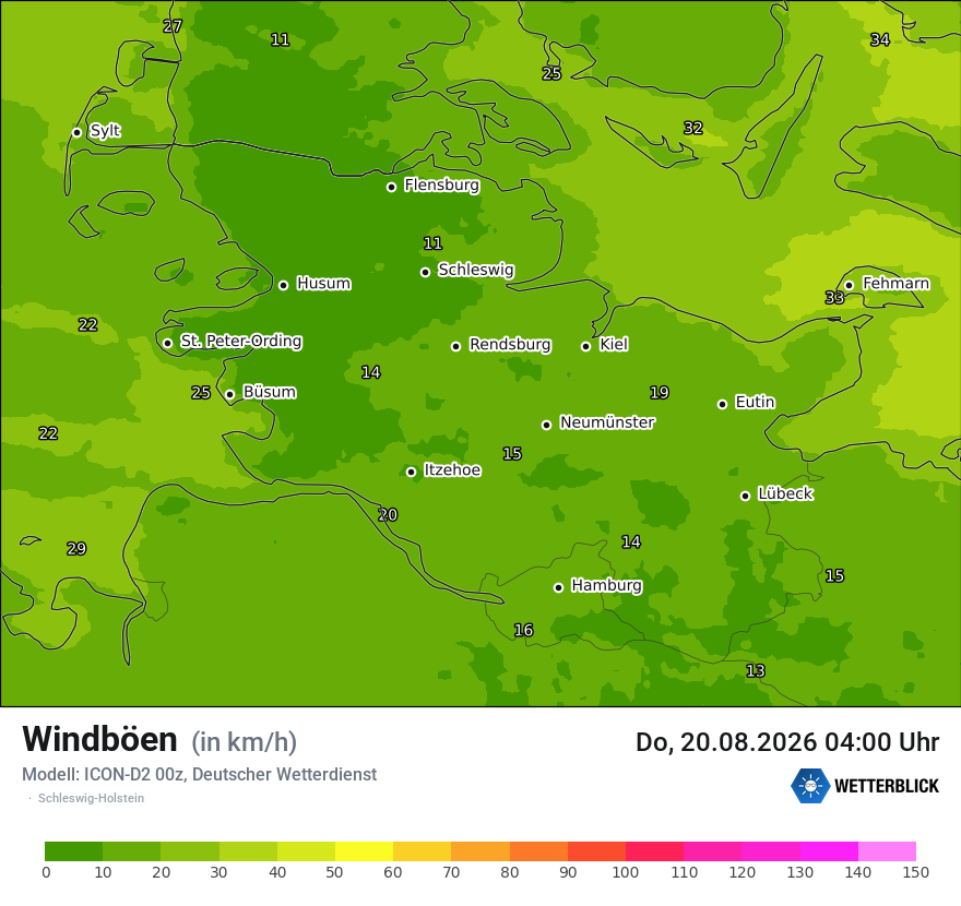 Maximale Windböen