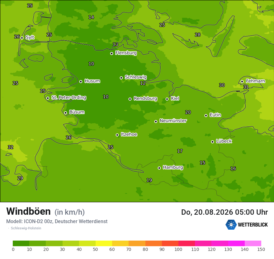 Maximale Windböen