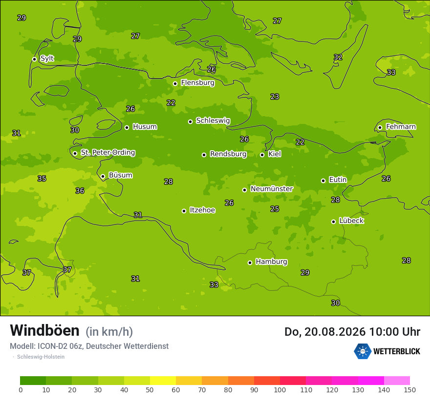 Maximale Windböen