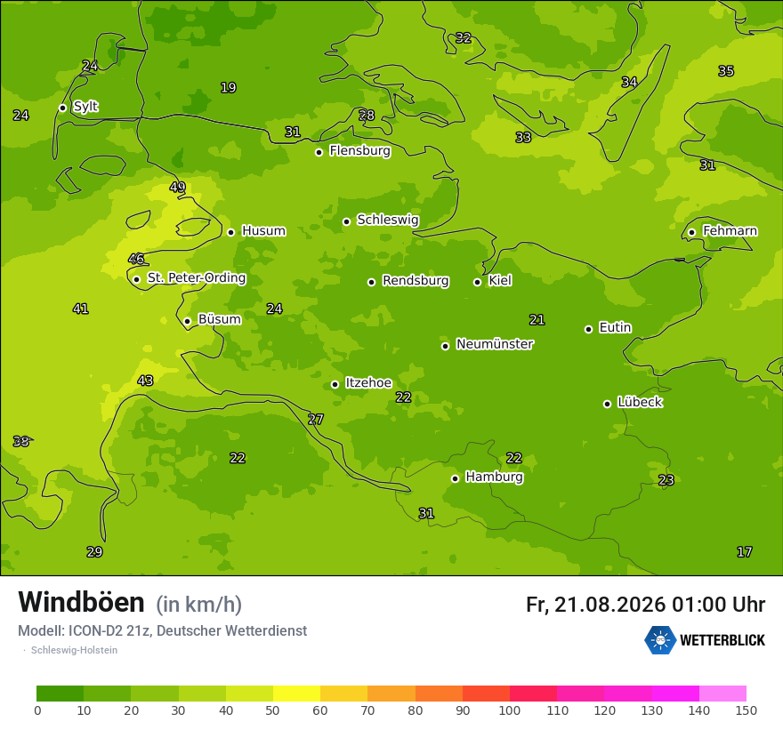 Maximale Windböen