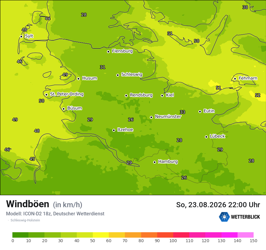 Maximale Windböen