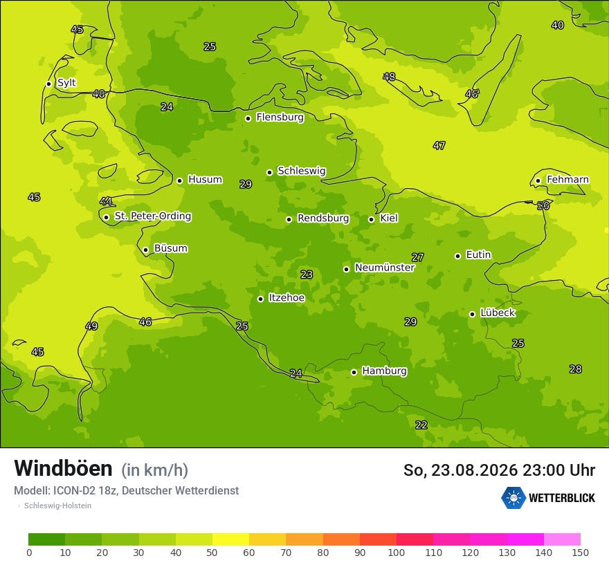 Maximale Windböen