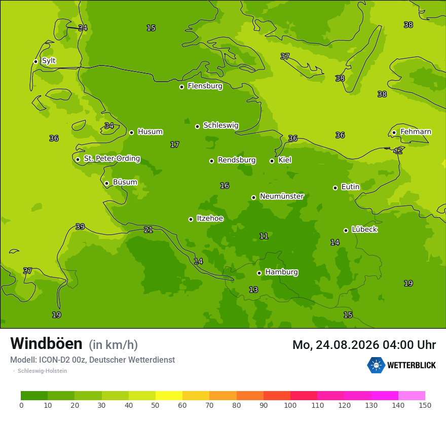 Maximale Windböen