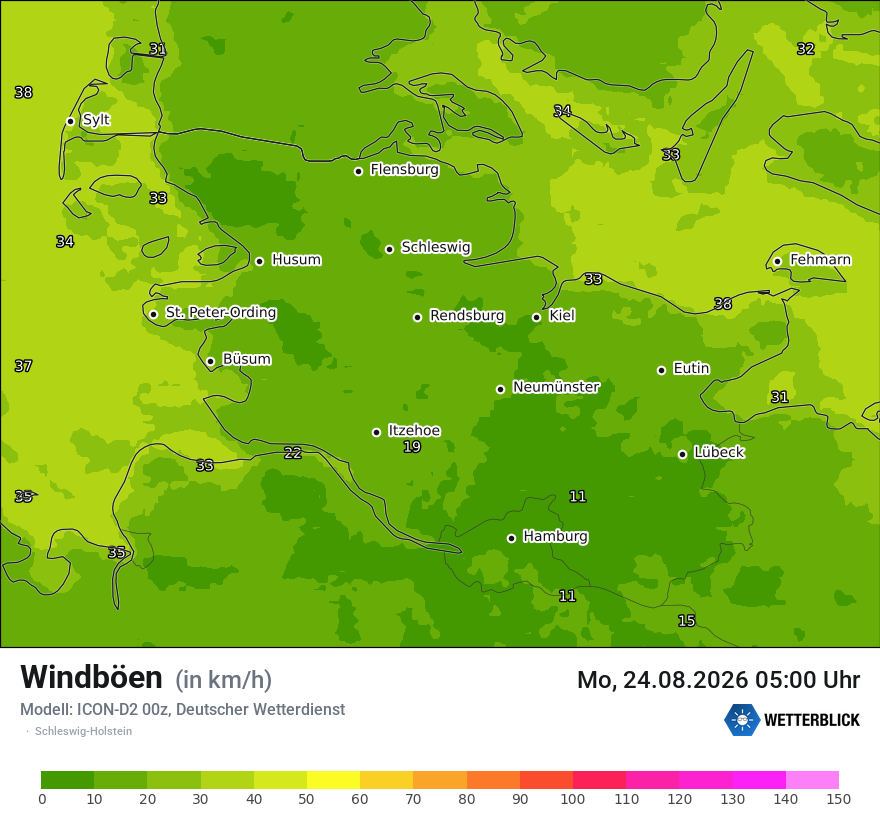Maximale Windböen