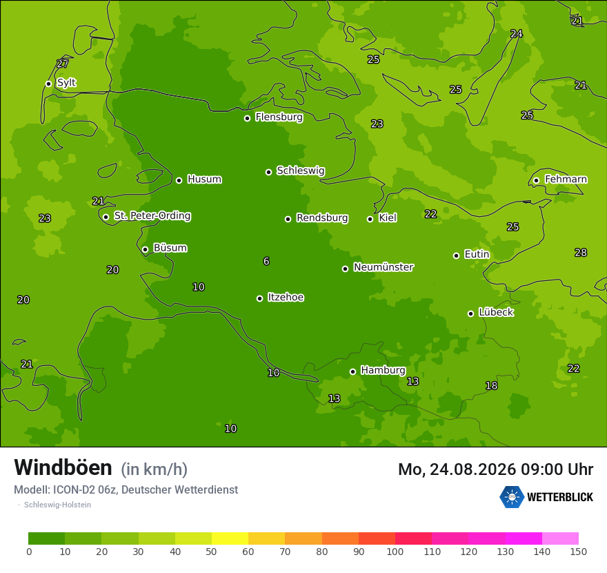 Maximale Windböen