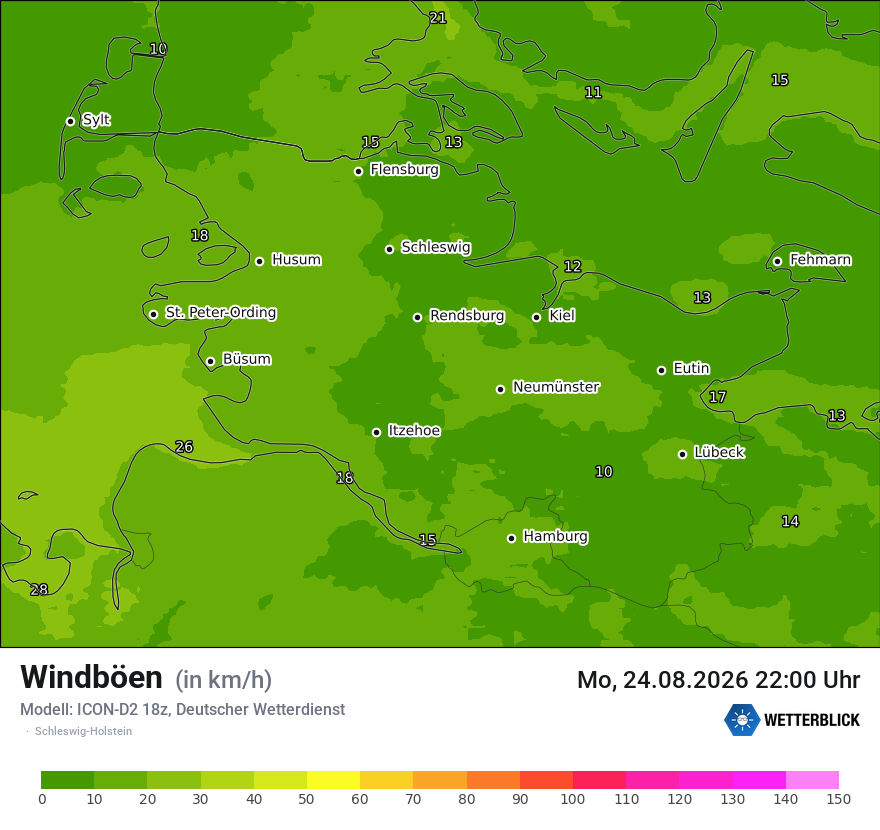 Maximale Windböen