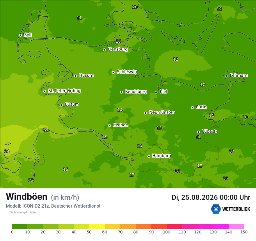 Maximale Windböen