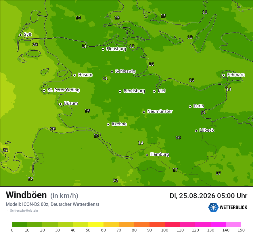 Maximale Windböen