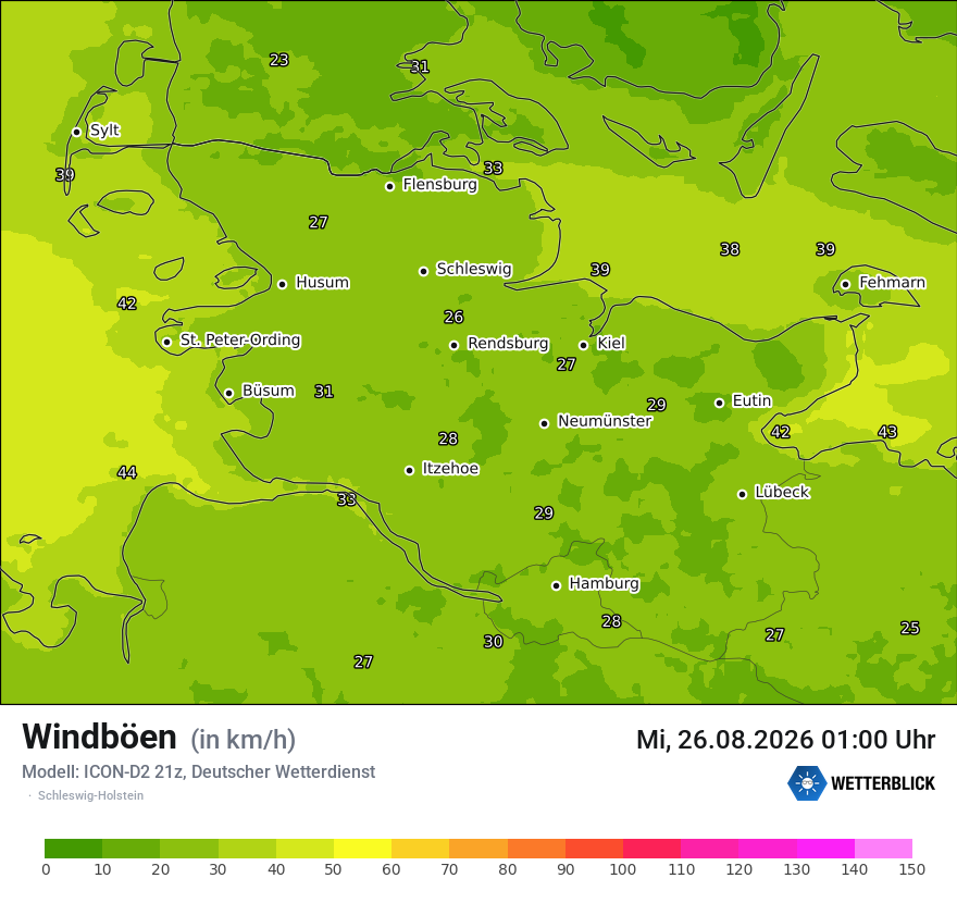 Maximale Windböen