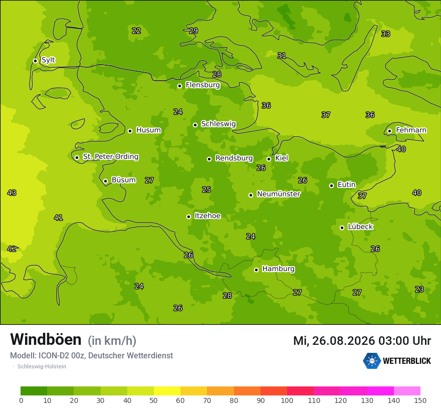Maximale Windböen