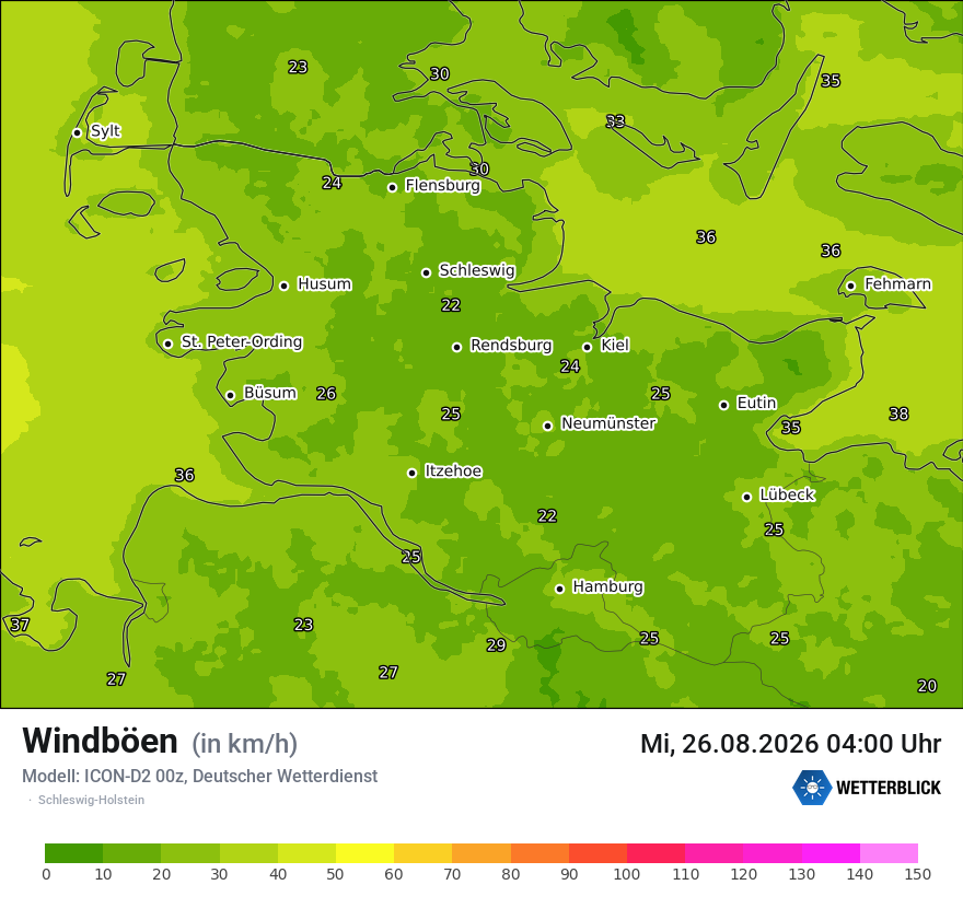 Maximale Windböen