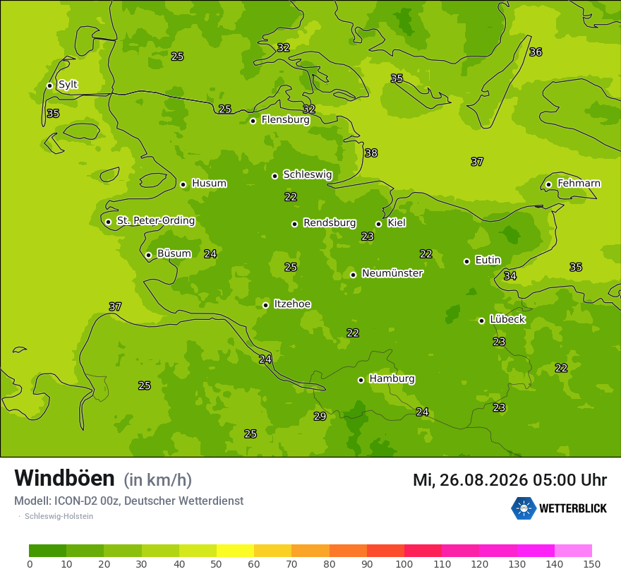 Maximale Windböen