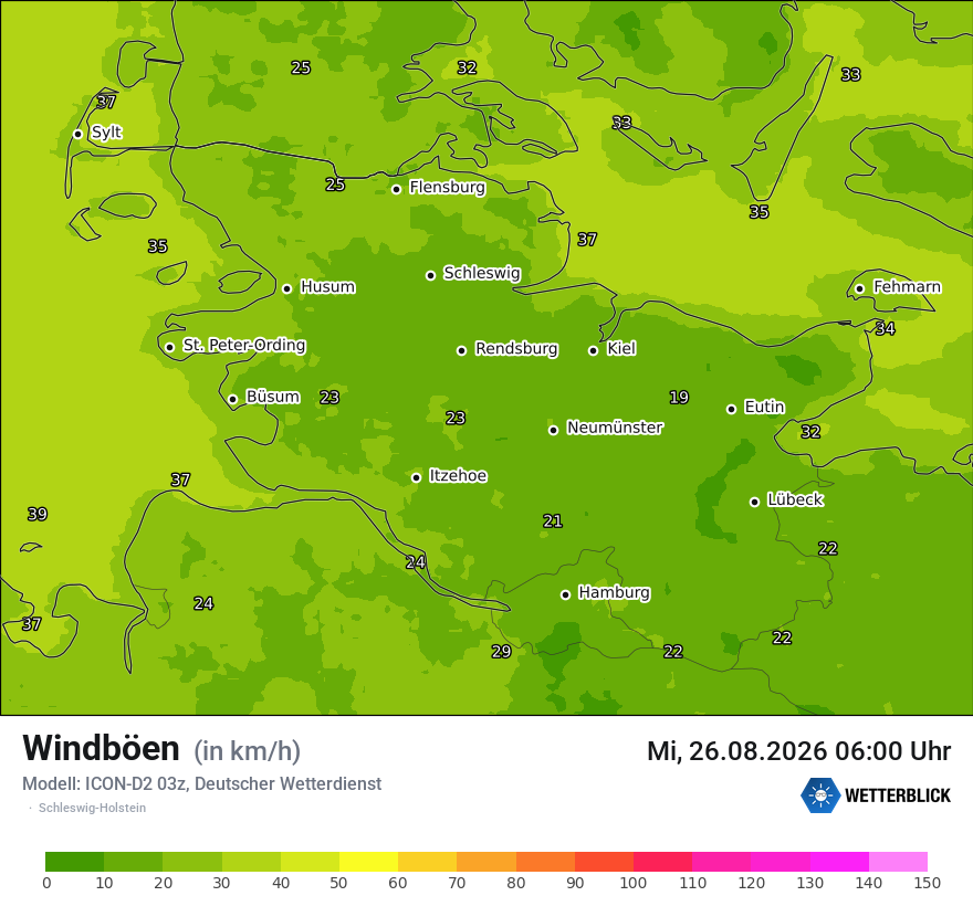 Maximale Windböen