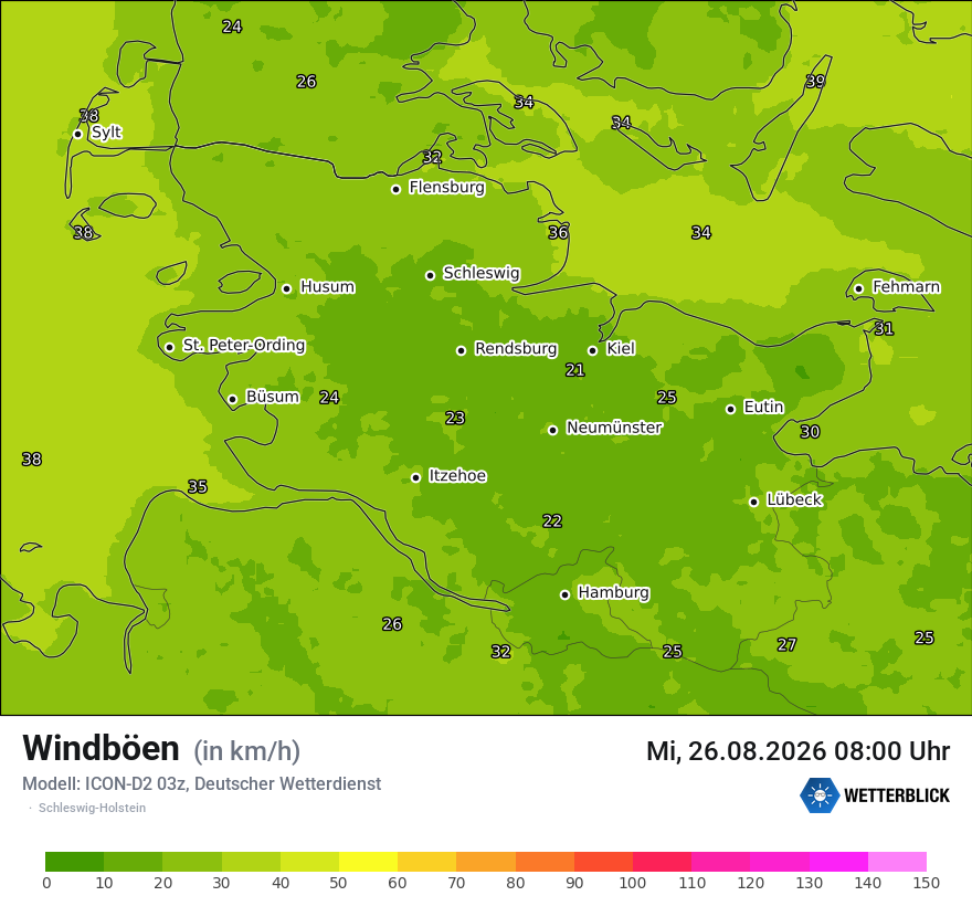 Maximale Windböen