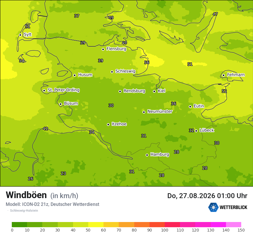 Maximale Windböen