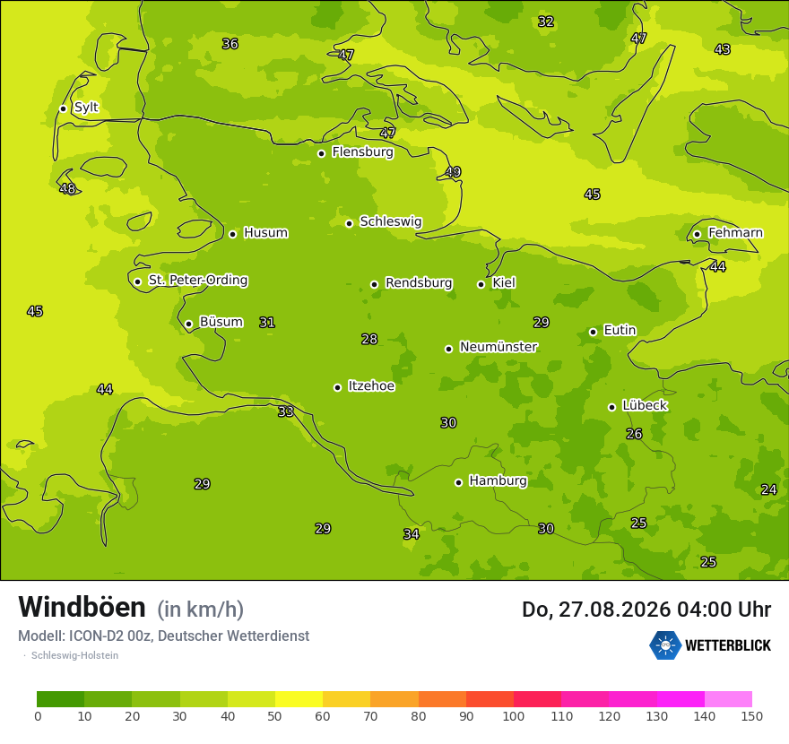 Maximale Windböen