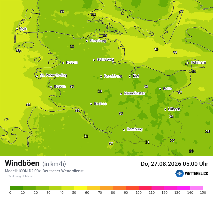 Maximale Windböen