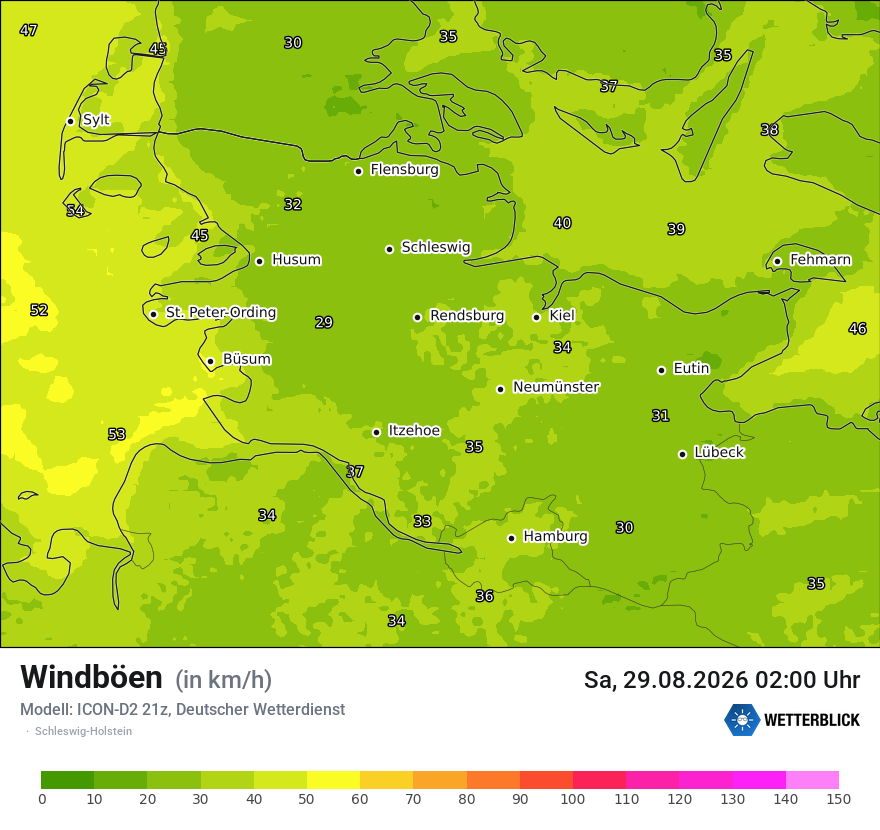 Maximale Windböen