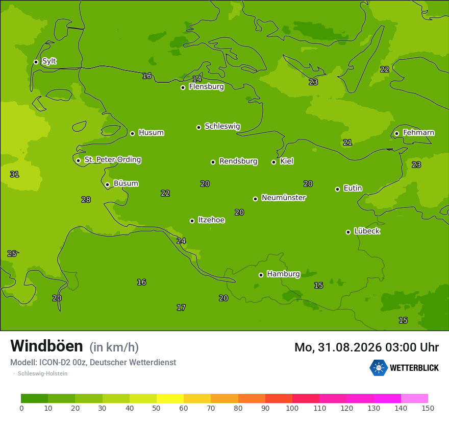 Maximale Windböen