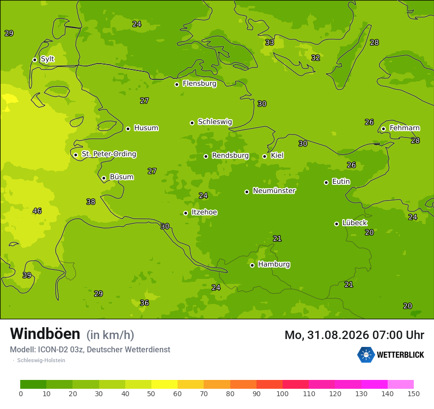 Maximale Windböen