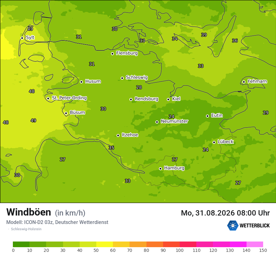 Maximale Windböen