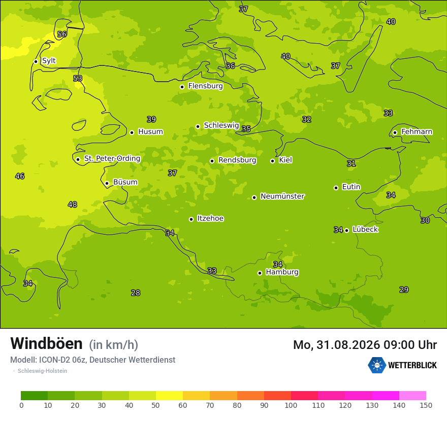 Maximale Windböen