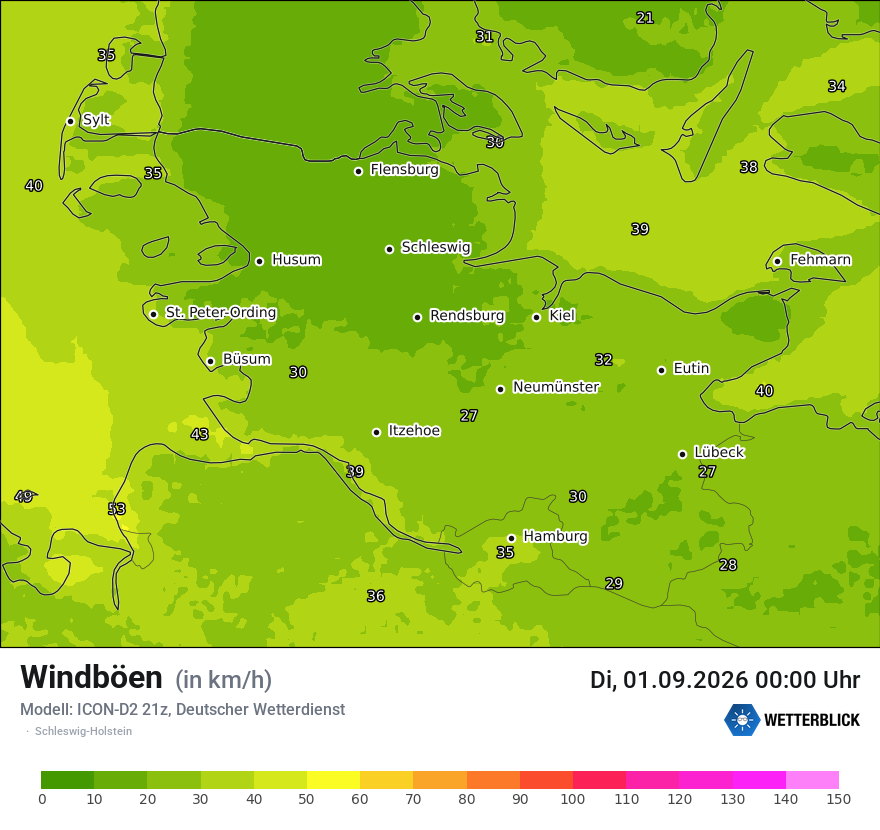 Maximale Windböen