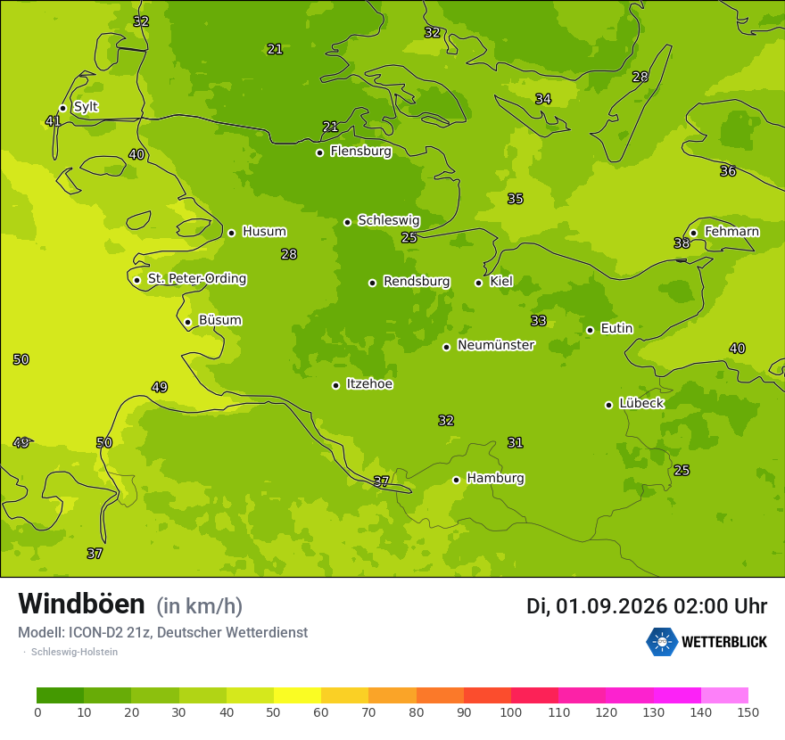 Maximale Windböen