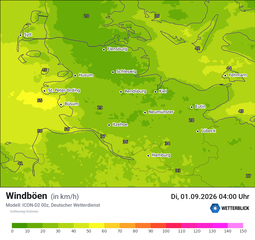 Maximale Windböen
