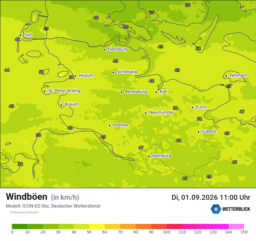 Maximale Windböen