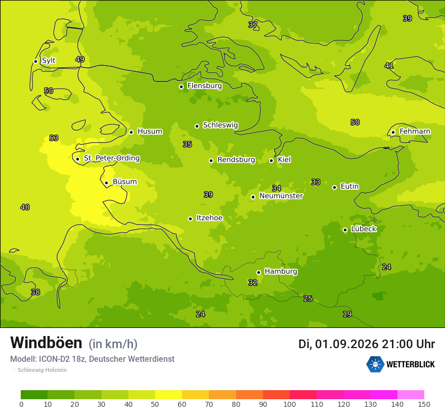 Maximale Windböen
