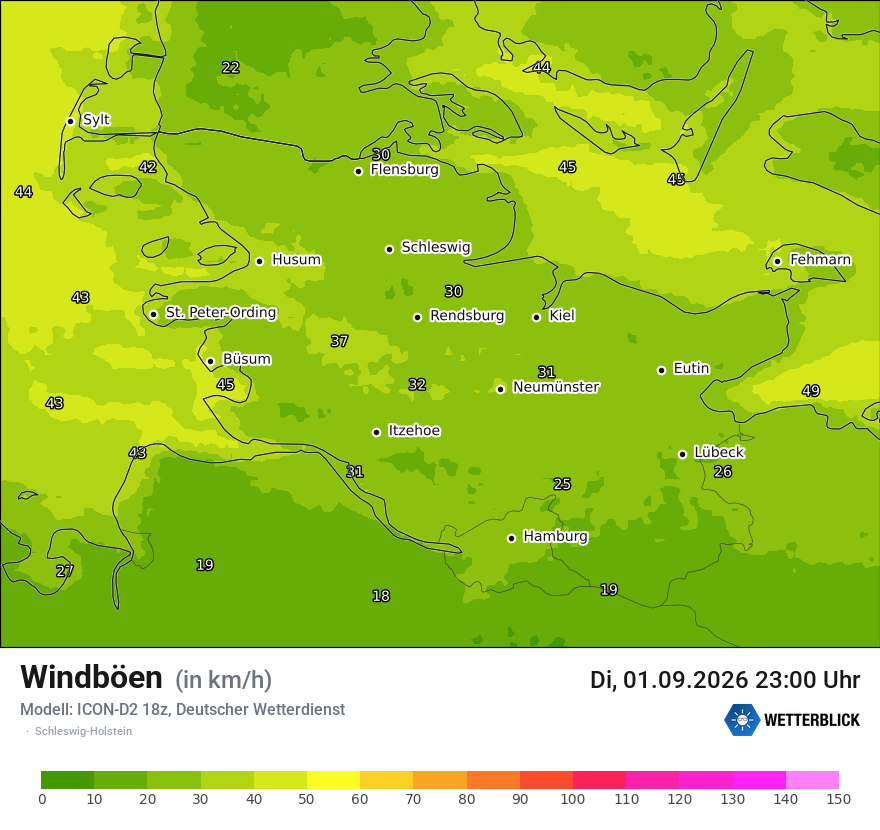 Maximale Windböen
