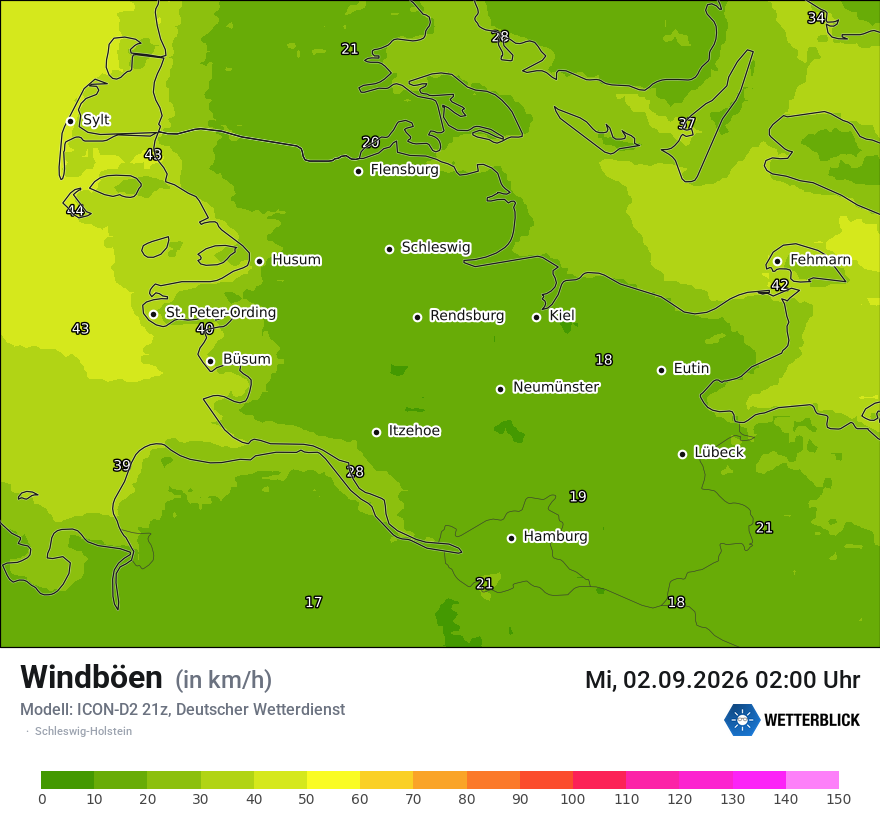 Maximale Windböen