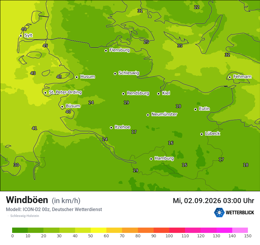 Maximale Windböen