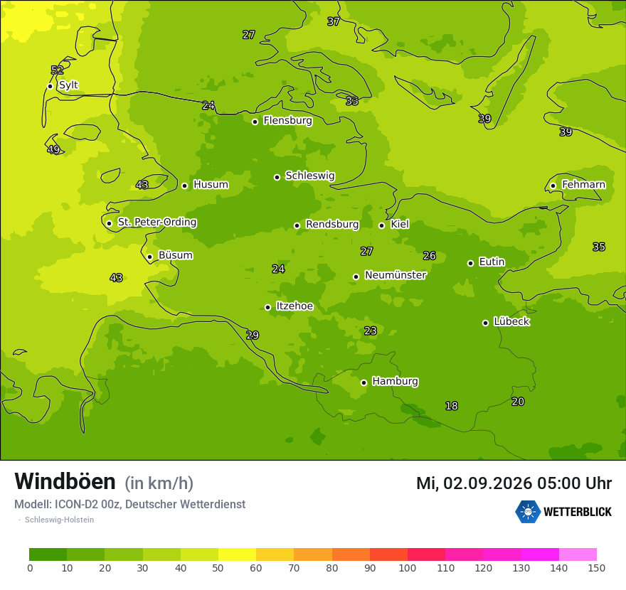 Maximale Windböen