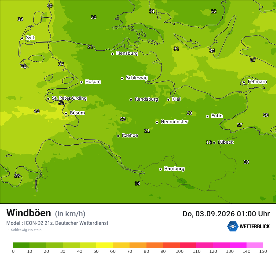 Maximale Windböen