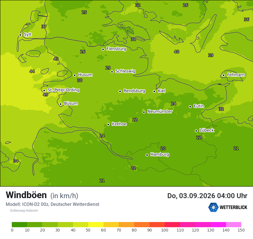 Maximale Windböen