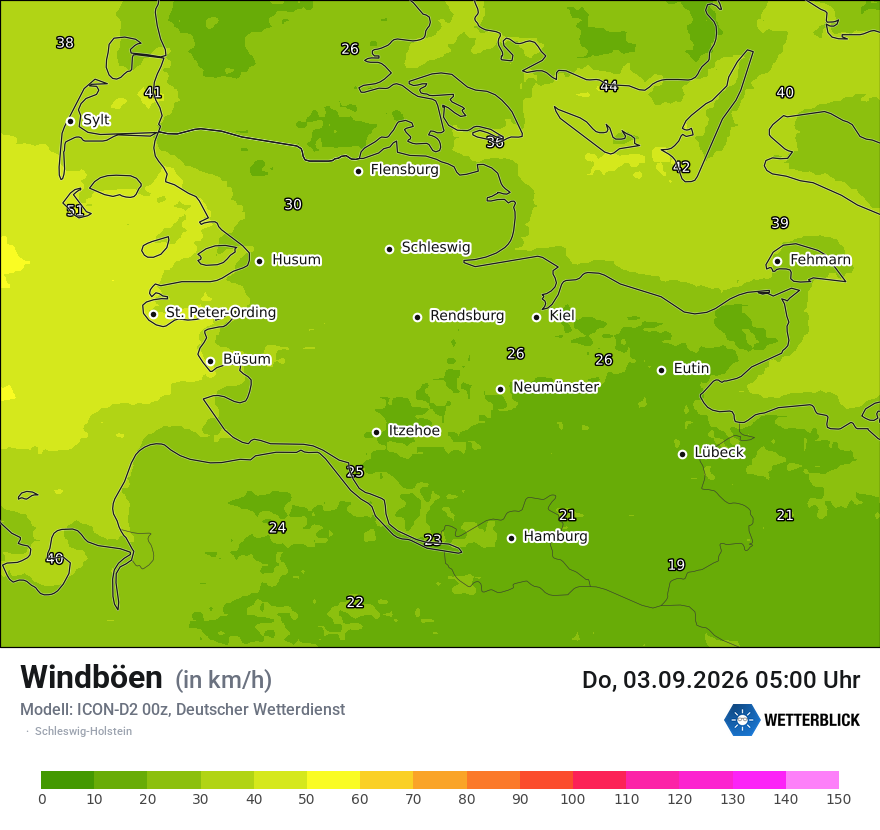 Maximale Windböen